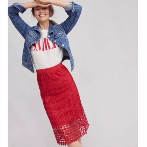 Anthropologie Dresses & Skirts - Anthropologie Lili’s Closet Maya Red Cutout Skirt NWT SZ S